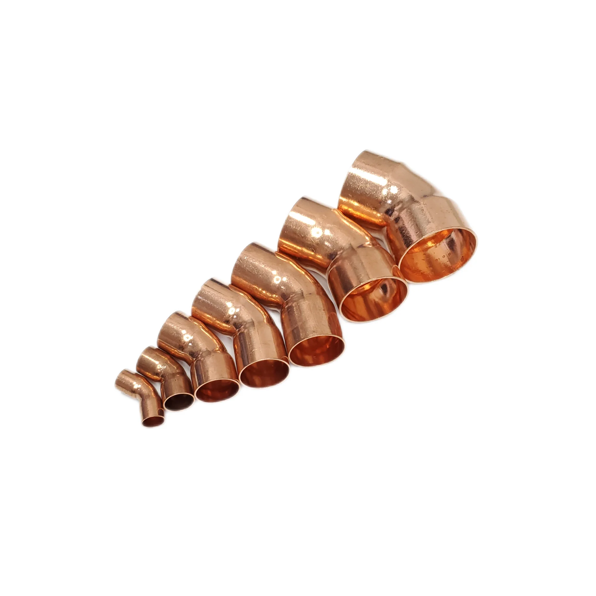 Refrigeration 45 degree copper elbow 38mm ID 1.1/2  CXC Copper Pipe Fitting