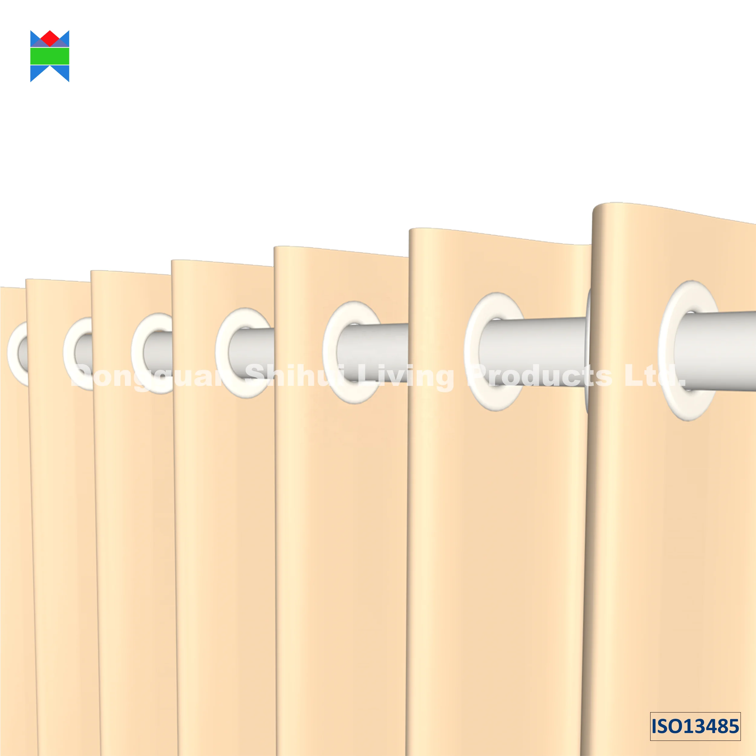 Medical anti-bacterial shield curtain suitable for hospitals clinics and nursing houses with ISO 22196:2011