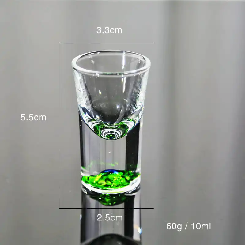 Custom Souvenir Shot Glass with Gold Rim and Espresso Style