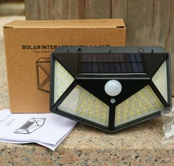 100LED Outdoor Solar Lights Motion Sensor Light Super Bright Wide Angle Wireless Waterproof IP65 Wall Lights