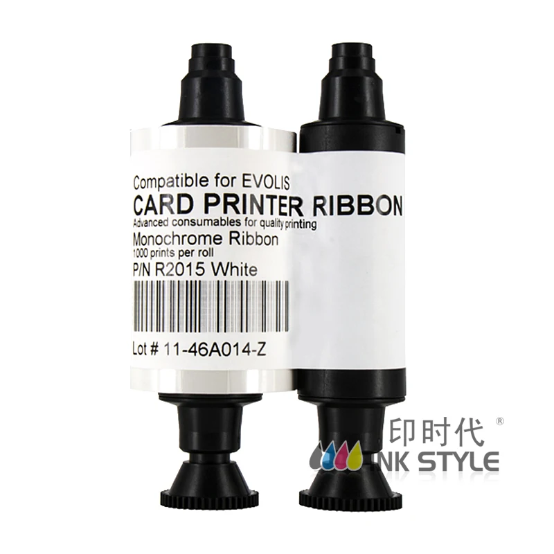 for Evolis Pebble 4 Card Printers White Monochrome Ribbon R2015 -1000 prints