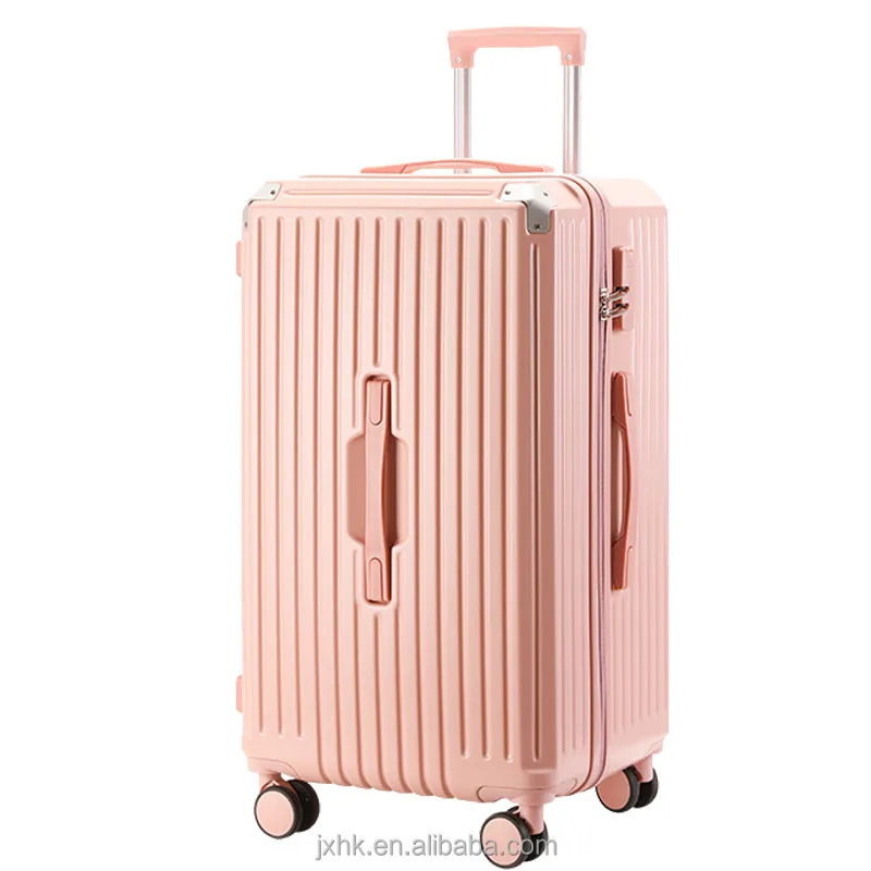 Metal Protection Corner ABS PC Luggage Expandable Large Suitcase 3PCS Luggages Set With Phone USB Charger and Cup Holder