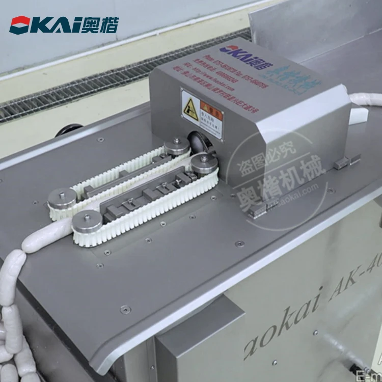 Low cost sausage casing tying /sausage knotting/knot machine