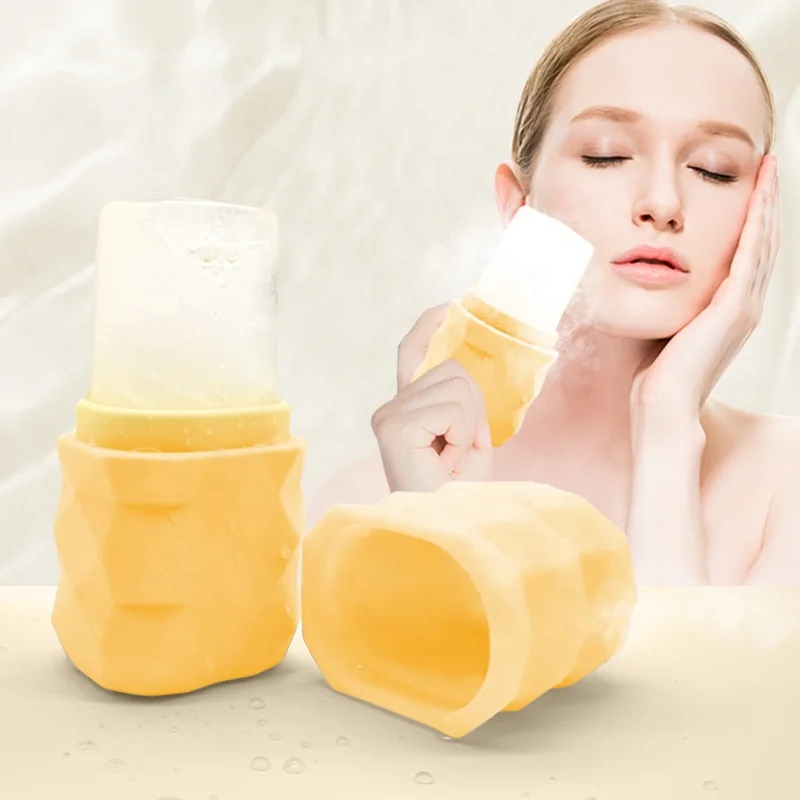 BPA free lift and tighten skin silicone ice massager facial Cooling Silicone Facial Ice Globes Face Cube