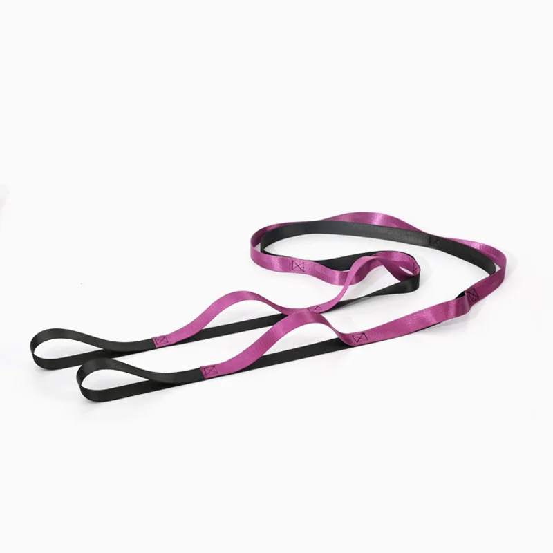 2 Meter Yoga Tension Belt Training Yoga strap belt Exercise Fitness Pilates Yoga Stretching Band with 8 loops