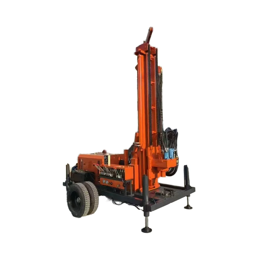 300 Meter Water Well Drilling Rig with Motor and Engine Filter Material Lorry Truck Mounted