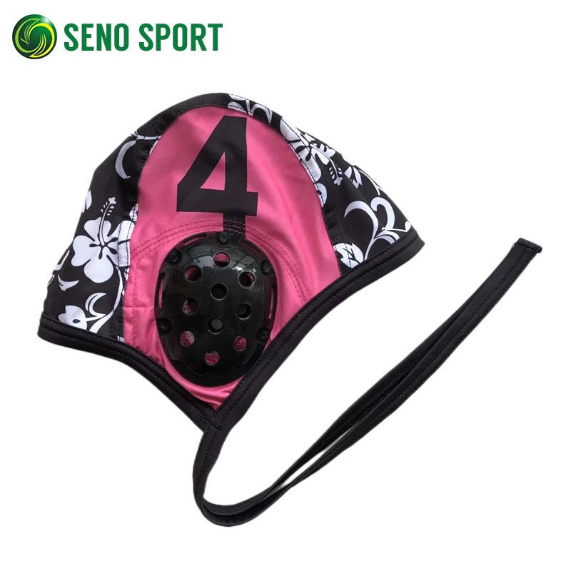 Custom Printed Number 1 Water Polo Goalie Cap With Ear Protection