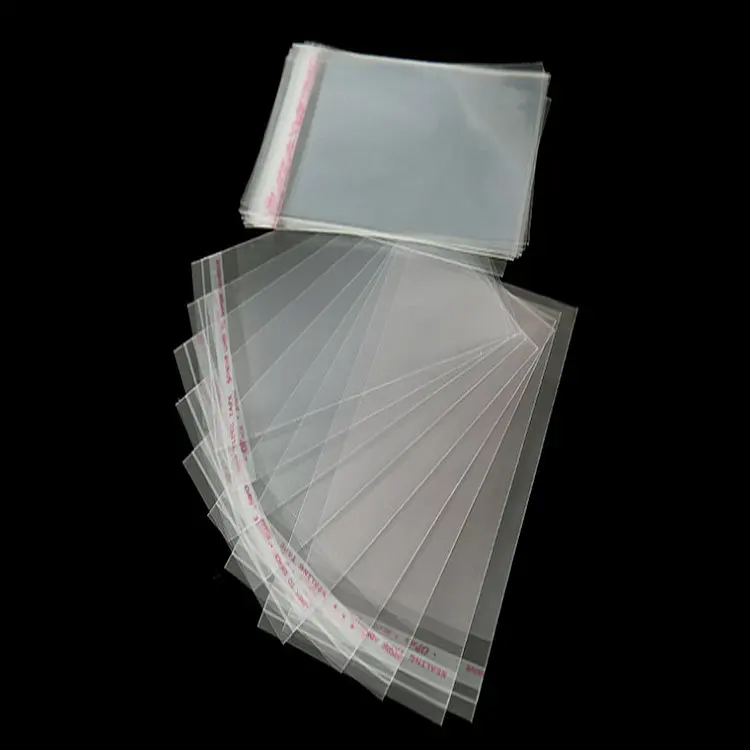 Resealable Transparent Cello Bag Large Self Sealing Plastic Poly OPP Cellophane Bag With Custom Printing Logo