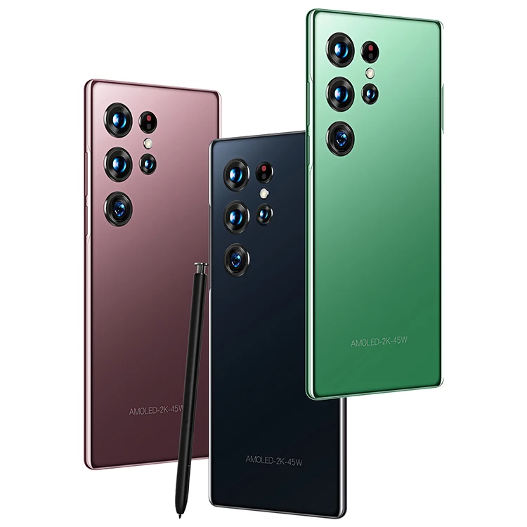 Wholesale S22 Ultra smart phone 7.3inch HD Full Screen 16gb+ 1TB Dual SIM Mobile Phone Android 3g 4g 5g Android Smartphone