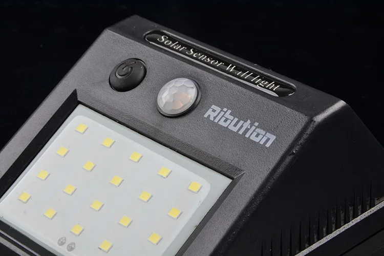 Modern Solar Powered Motion Sensor LED Wall Light Outdoor Wall Lamps Lighting and Circuitry Design Crystal Black 0.43kg/pc 50000