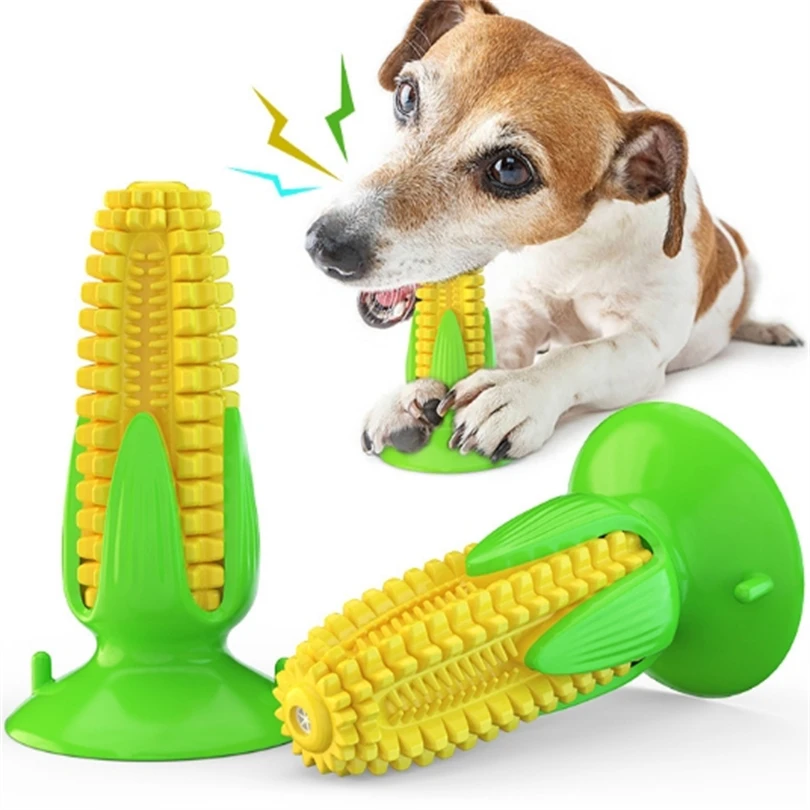 Puppy Toothbrush Clean Teeth Interactive Corn Toys Dog Toys Aggressive Chewers Meduium Large Breed Dog Chew Toys