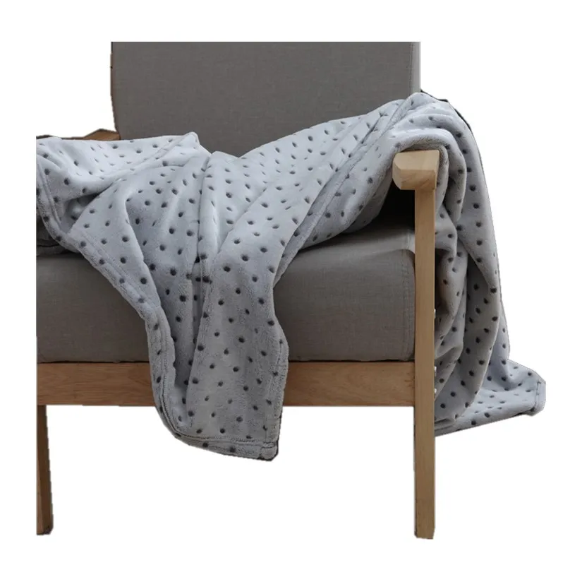
Hot Sales Pure Color Back Printed Dot Carving Blanket Super Soft Warm with New Design Baby Blanket 