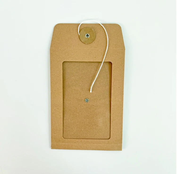kraft string tie envelopes with window