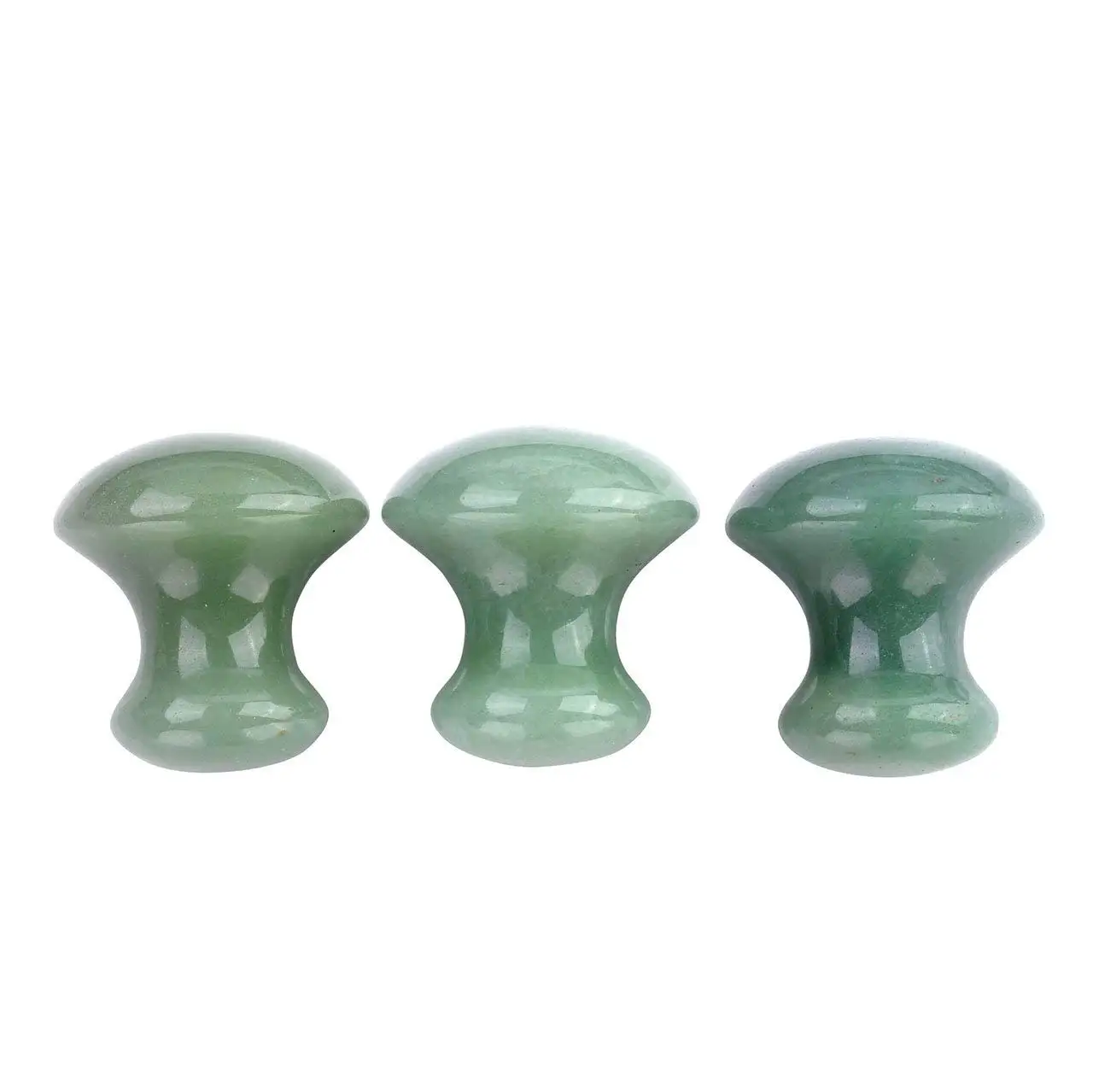 Handmade Natural Green Aventurine Scraping Massage Tool Mushroom Shape Guasha Board
