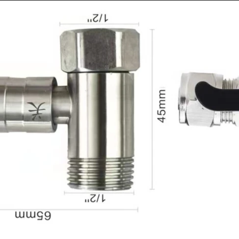 Stainless Steel  Brass Ball Valve Adapter Connector Heater Filter Faucet Purifier Tap Pipe Shower Mixer eco water systems Parts