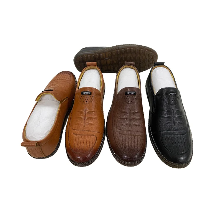 Wholesale Price Custom Business  Loafers Comfortable Brown Mens Genuine Leather Shoes
