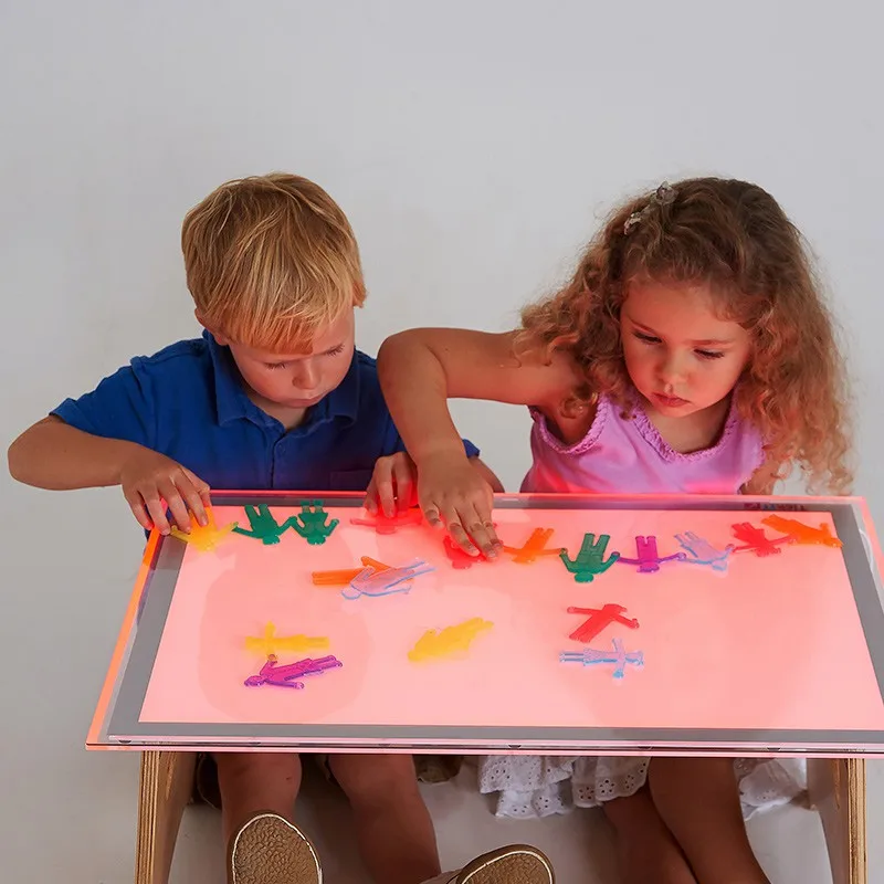 New Funny Educational Sensory Children Game Toys Led Light Panel Drawing Board For Kids