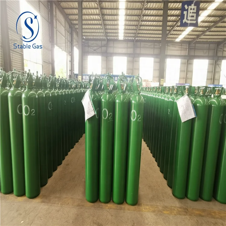 High Purity 99.999% Oxygen Gas 50L 200bar Oxygen Gas Cylinder Price