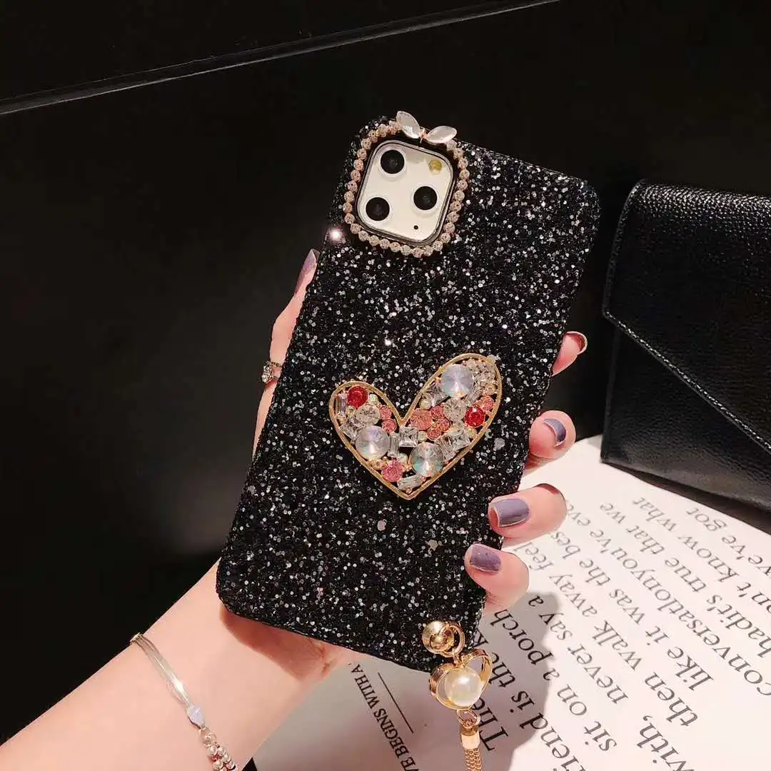 
Luxury Bling Glitter Diamond Hard Gel Rubber Beauty Shiny Sparkling Cute Protective Cover Case For Iphone 11 Pro Max Case 