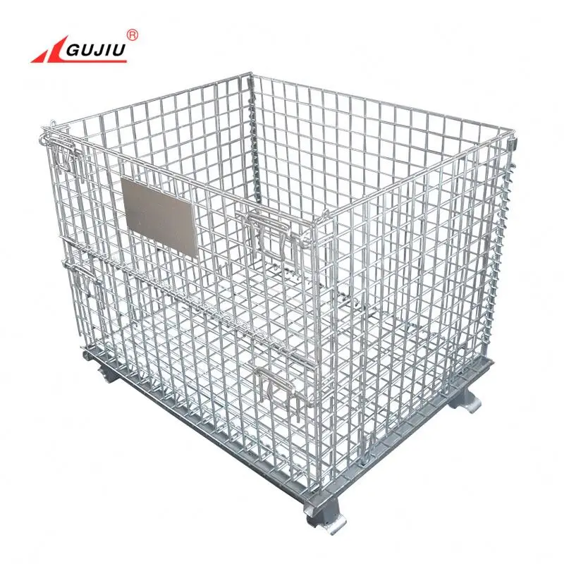 Euro Folding Moving Nestable Turnover Vegetable Crate Mesh Container Wooden Plastic Storage Crate With Wooden Pallet