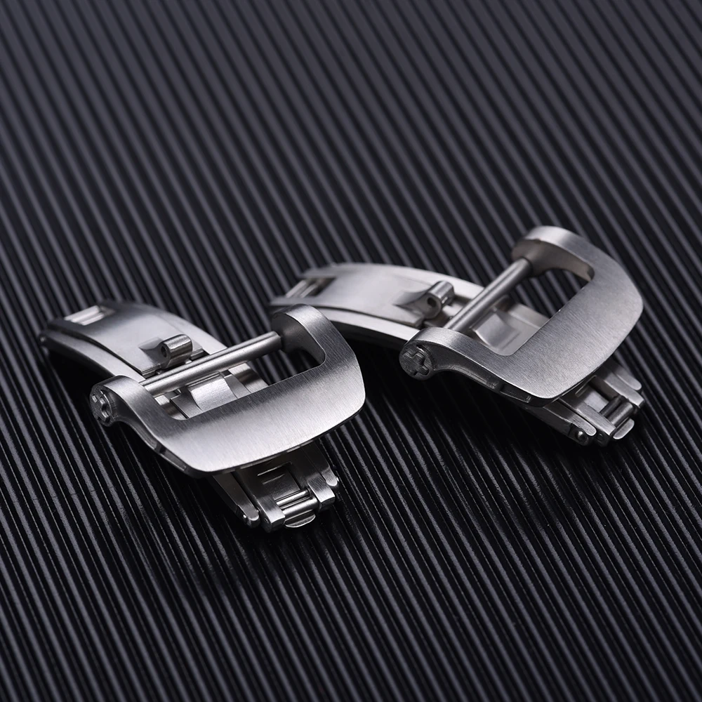 JUELONG Special Solid Brushed Polished Butterfly Clasp Watch Strap Watch Band Buckle 18mm 20mm