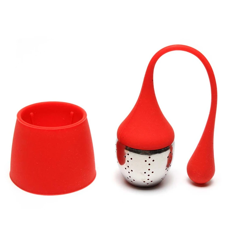 
Charming unique design tea infuser kitchen gadgets tools porcelain tea ball infuser fashionable silicone tea strainer 
