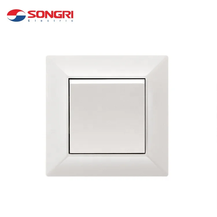 
Songri China Suppliers European Standard White 1 Gang 1 Way Ac Hotel Switch 