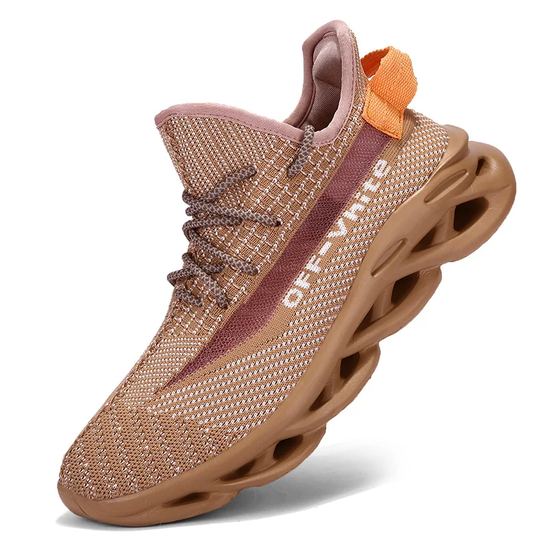 Mens Flying Woven Sneaker Breathable Mesh Sneakers Fashion Women Casual Running Shoes Lightweight Couple Walking Style Shoes