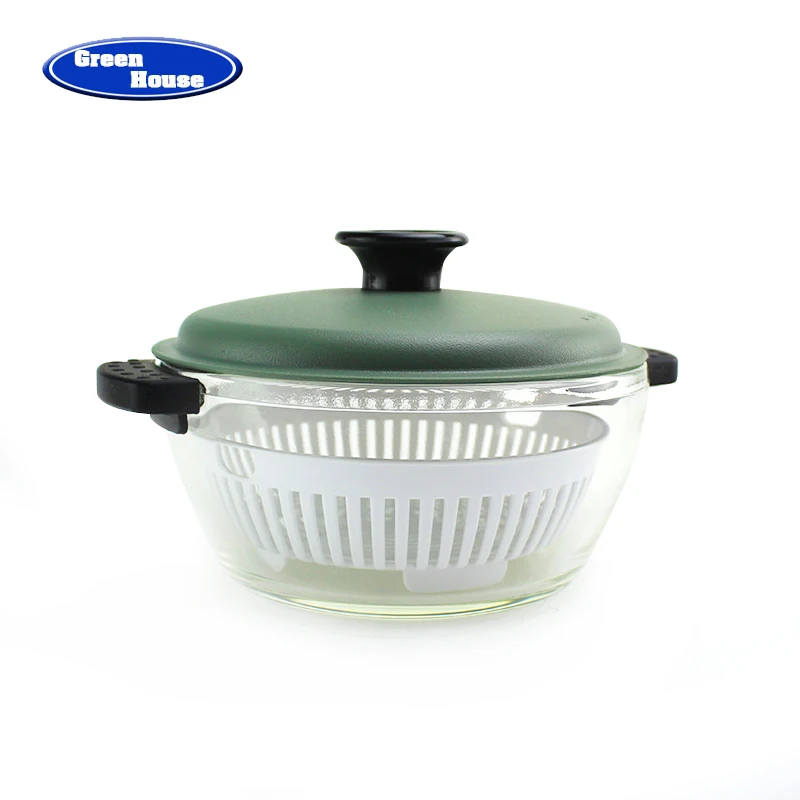 High borosilicate glass casserole storage food container crystal pot