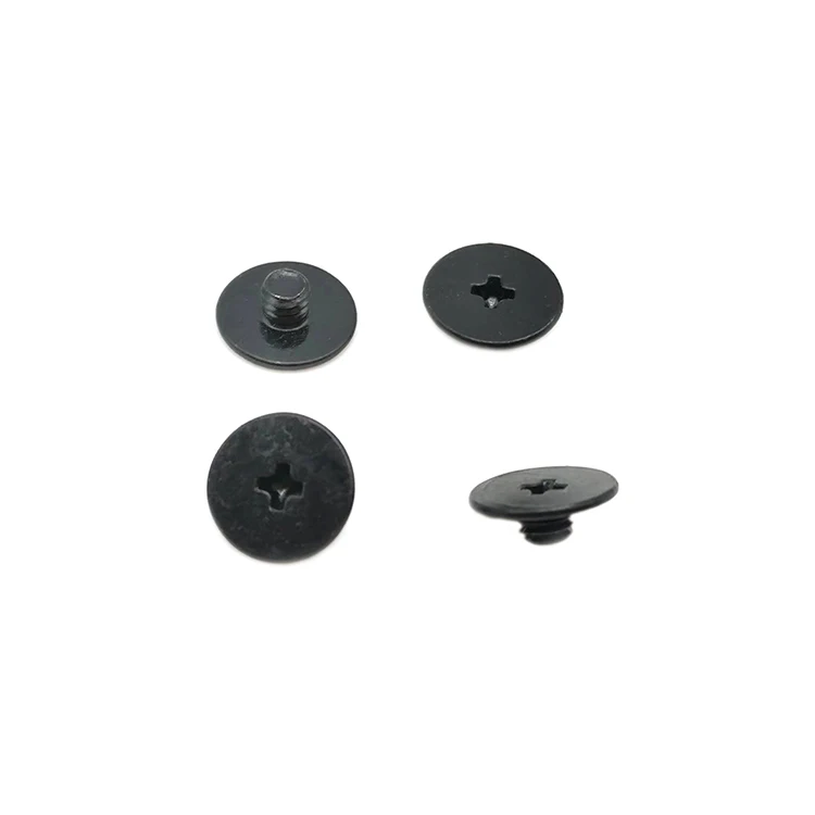 Self Tapping Screw Carbon Steel Cross Recessed Plastic M2.5 Thin Flat Head Laptop CB Black Oval Head Slotted Machine Screw White