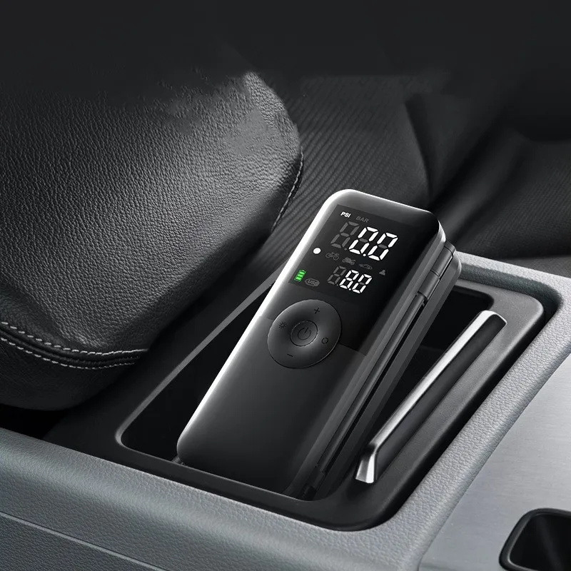 New Design Wireless Smart Portable Handheld Car Air Pump 12v LED Digital Display Mini Electric Tire Inflator