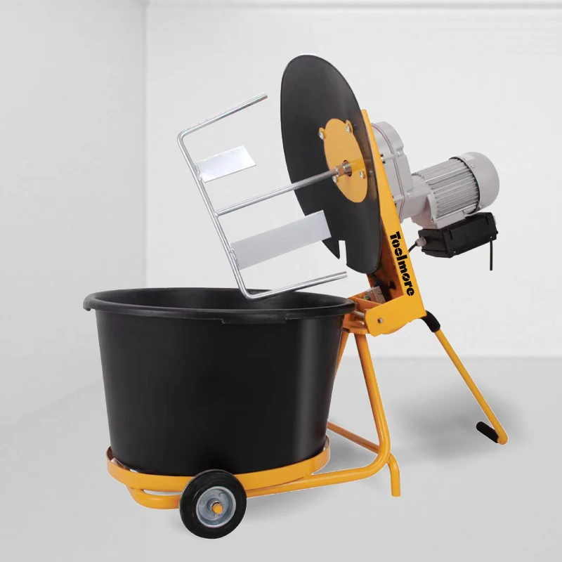 Hot sale product 65L 375W electric mortar mixers mobile mini cement mixer portable paddle mixer for sale
