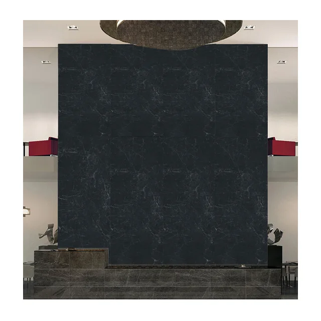 Black Exterior Decorative Wall floor Ultra Thin Stone Porcelain Tiles