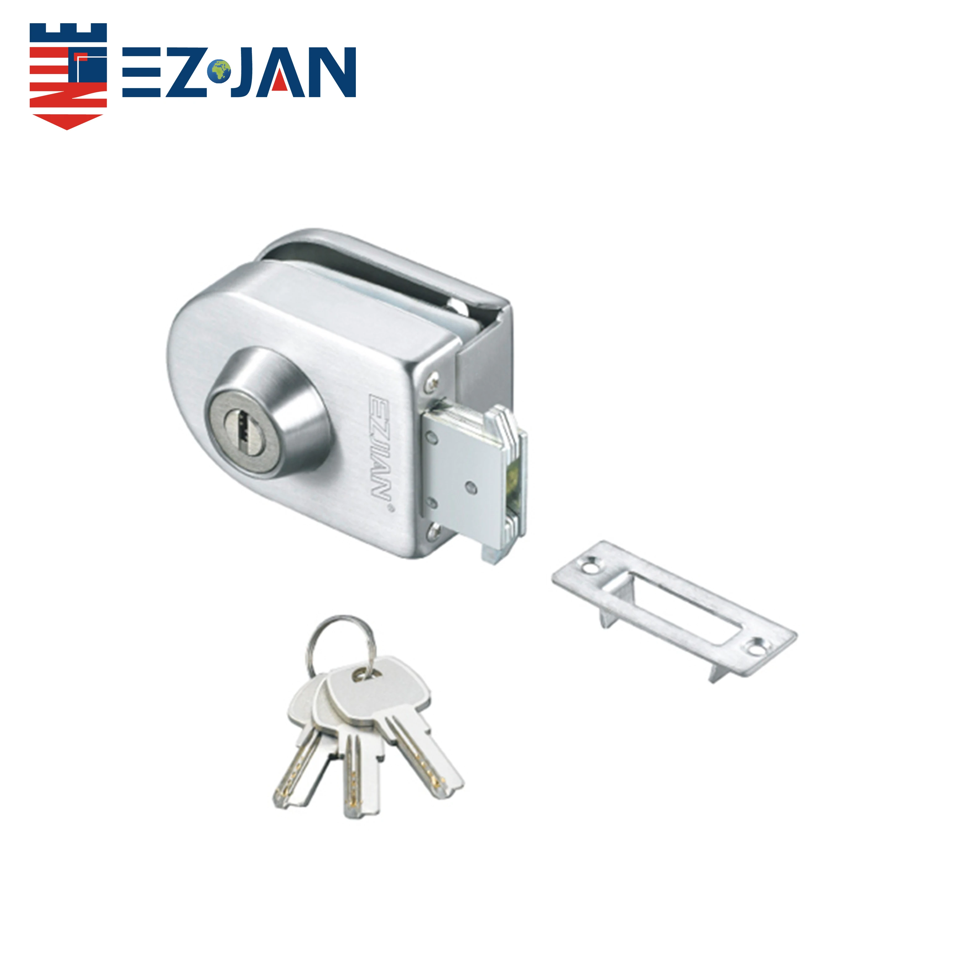 high quality glass sliding door handle zinc alloy lock