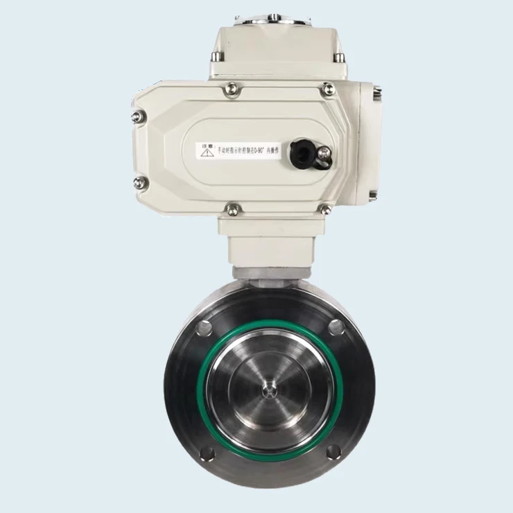 High Tech Motorized Valve 24v 220v PTFE Electric Actuated Control Valves Rotatory Actuator For Butterfly Valves 3 Inch
