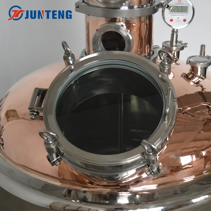 Design New Production Vodka Brandy Alcoholic Beverage Bubble Cap Plate Reflux Alcohol Still Commercial Distiller