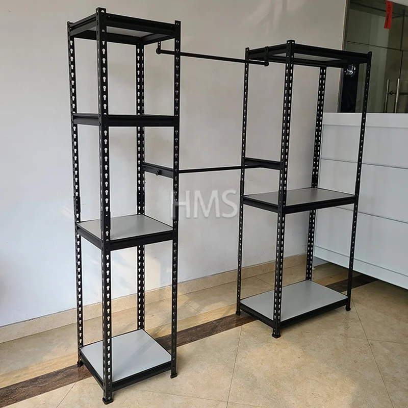 MDF Pd and Iron Material Customized Size Retail Clothing Store Display Racks