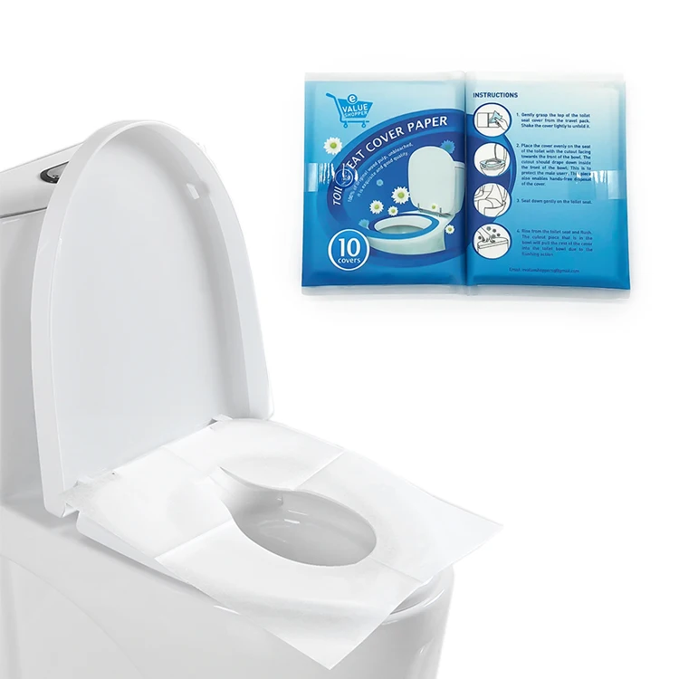 OEM Hot sale 10pcs disposable flushable paper toilet seat covers from Shenzhen supplier