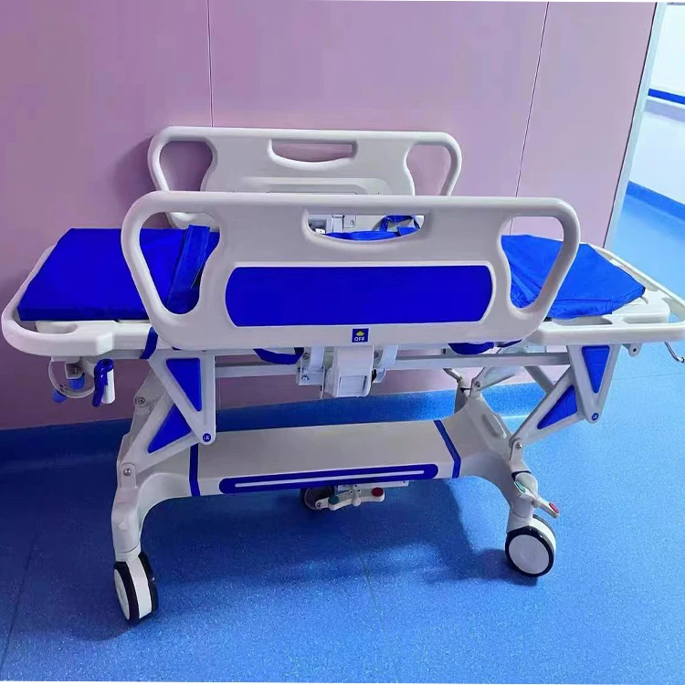 Hot  Sales Medical Transfer Vehicle Flat Car Emergency Transport Stainless Steel Stretcher Rescue Cart ABS  Metal Material
