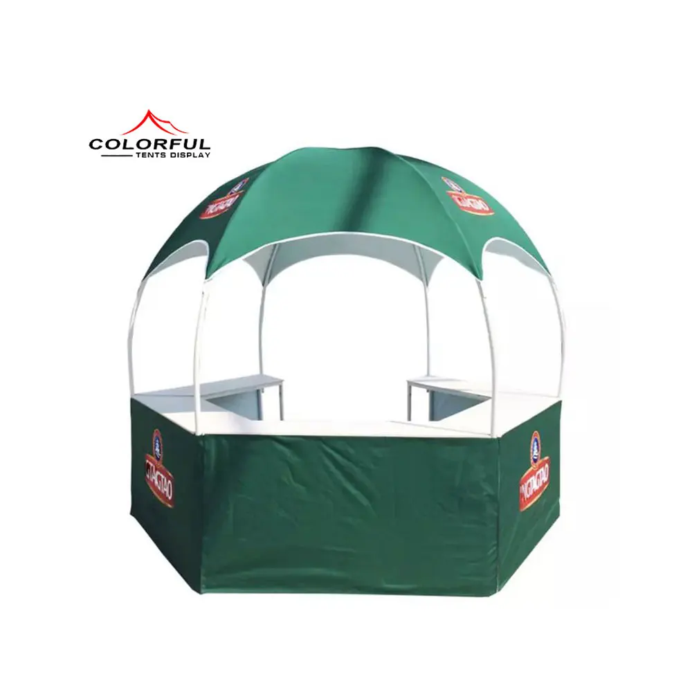 New products collapsible design promotional mall kiosks dome canopy tent with table