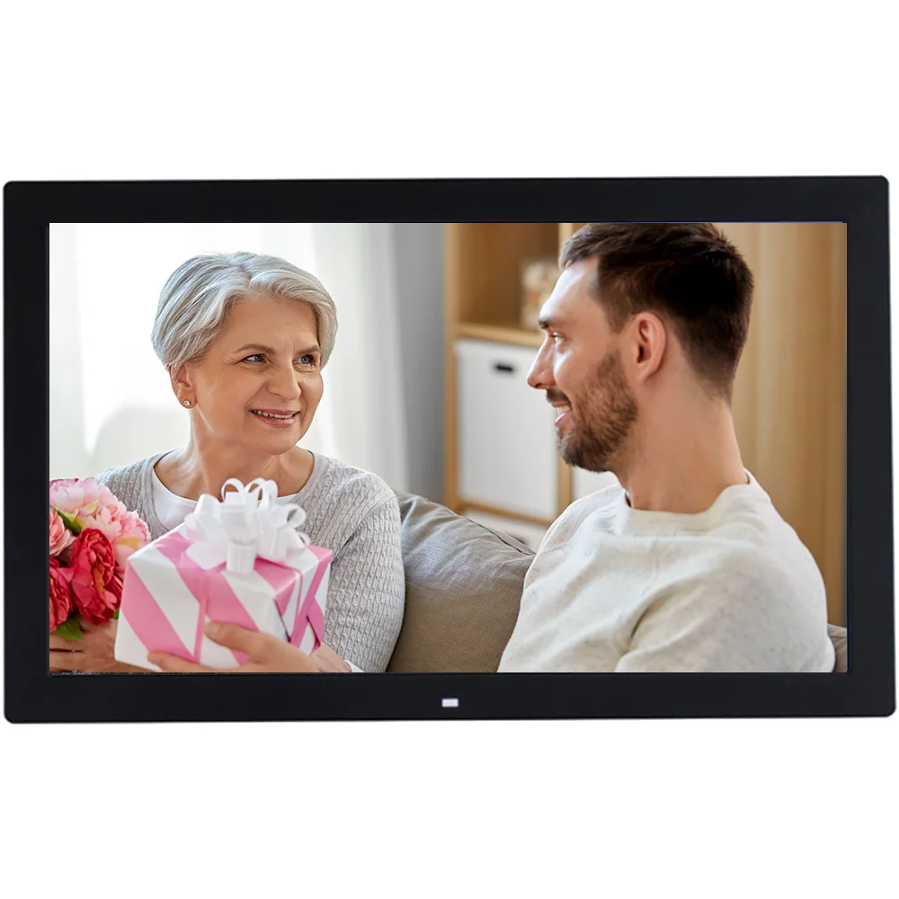 18.5 inch HD digital photo album frame, wall-mounted advertising player video player, resolution of 1366X768 with motion sensor