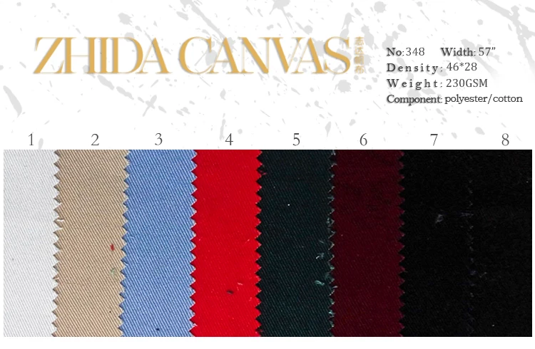 China TC fabric factory wholesale twill cloth  polyester cotton blend fabric for fabric luggage garment bags