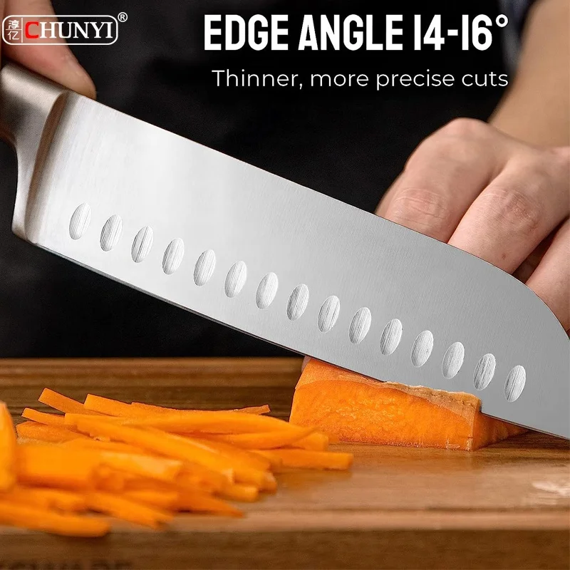 7 inch Stainless Steel Knife New Design ABS Cast Steel Handle Chef Kitchen Knife Sharp Japanese Santoku Knife