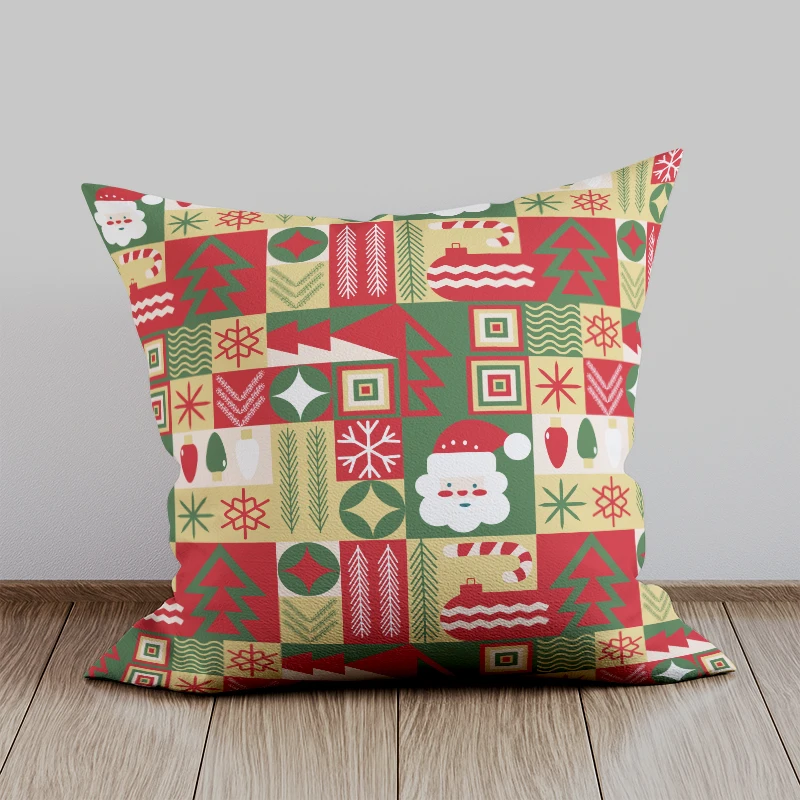 2024 New Factory Custom Wholesale Festival Home Deco Pillow Lower Pile Christmas Covers Customized Throw Pillows