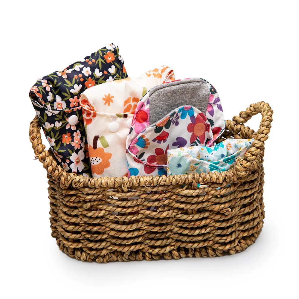 OEM Reusable Pad Washable Menstrual Cloth Napkins Ultra Thin Graphene Cotton Sanitary Napkin