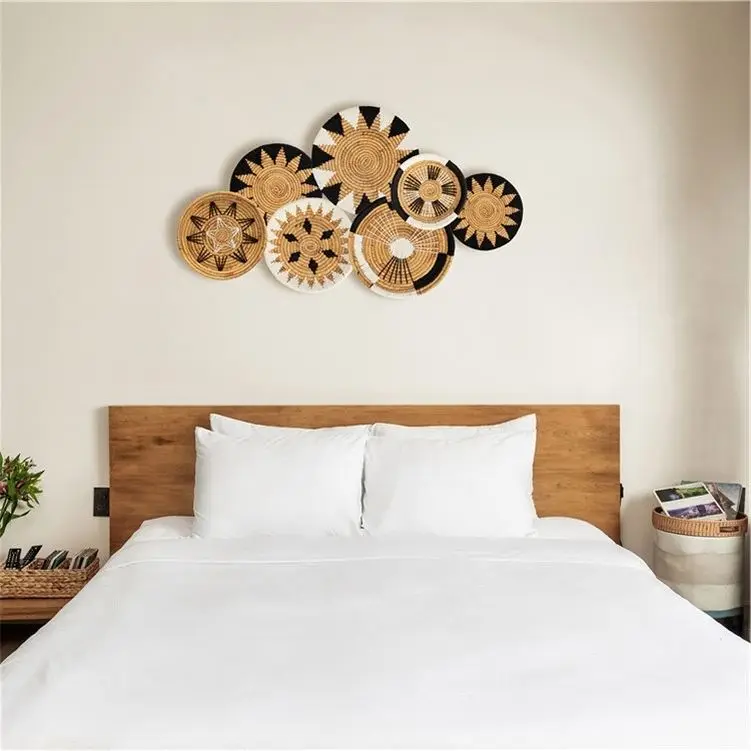 Kitchen Wall Hanging Decoraton Decorating Plates Art Home Decor And Crafts Boho Farmhouse Personalized Rattan Modern