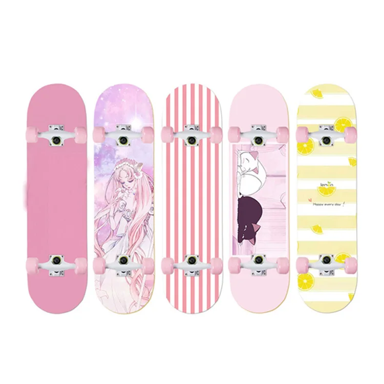 Yohi 2021 Mini Cruiser Skateboard Complete Nickel Board For Teens Adults Boys Girls Kids Beginners Skateboard Set Complete