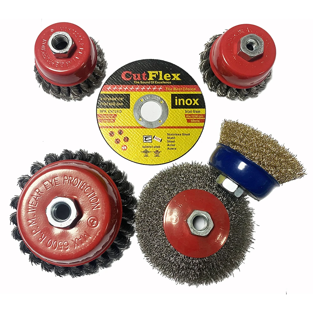 Powerful Twisted  knot steel Wire Cup Brush for angle grinders