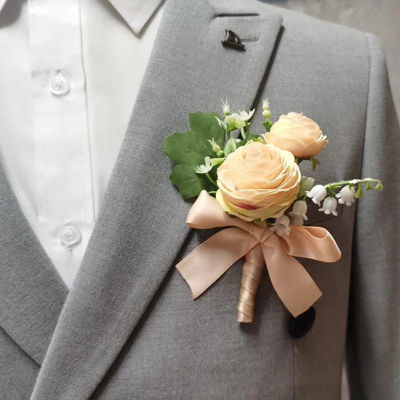 Wedding Bridal Wrist brooch pin corsage wedding accessories boutonniere men brooch corsage pin