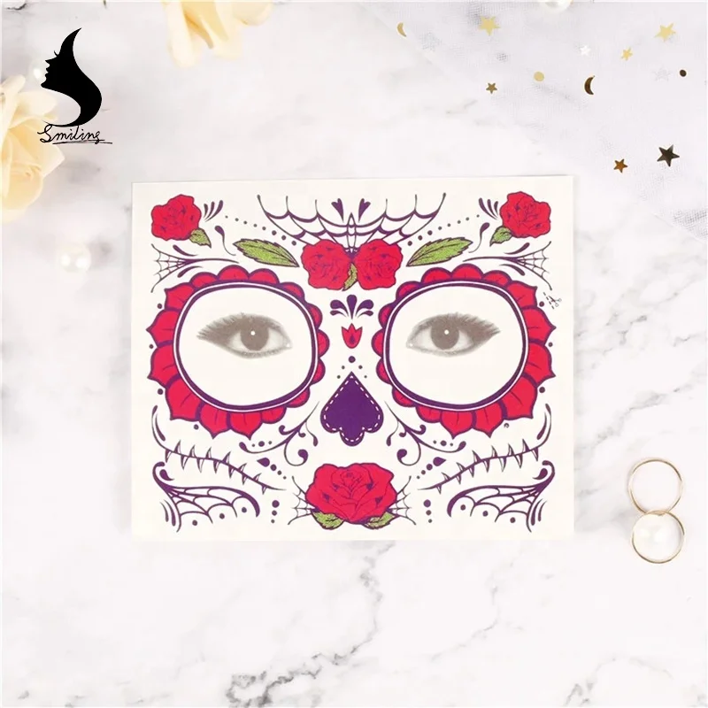 
DIY Fashion Decoration Temporary Halloween Party Face Tattoo Sticker 